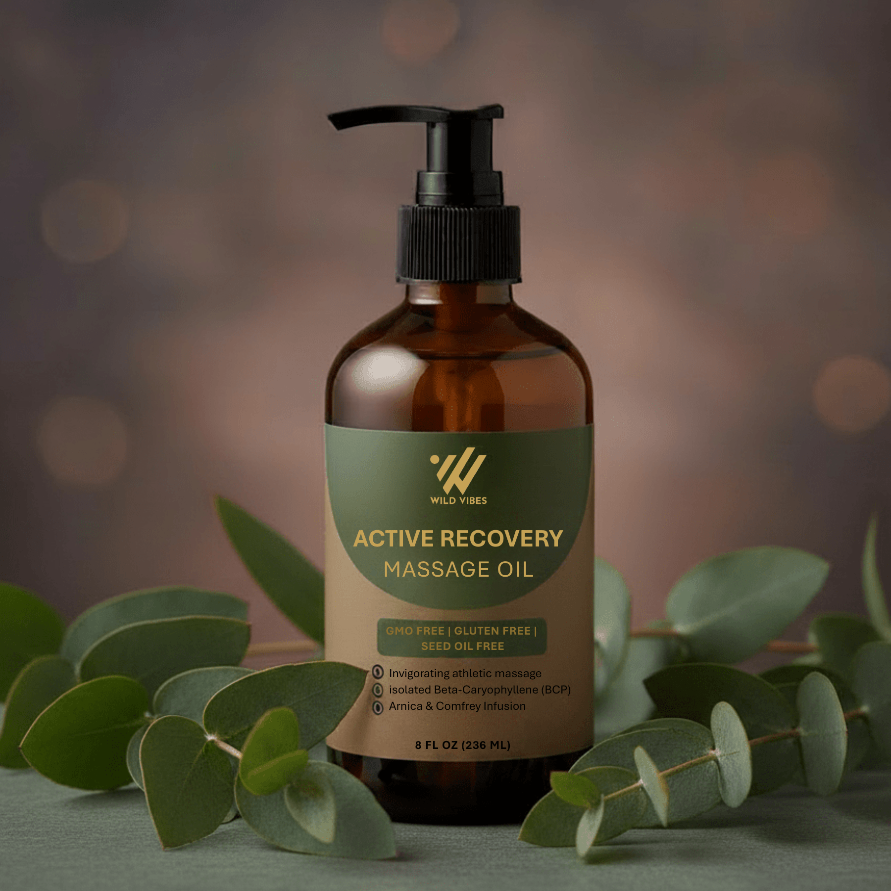 Active Recovery Massage Oil - Wild Vibes Home & Body