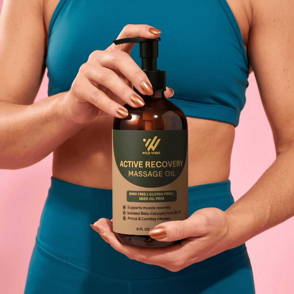 Active Recovery Massage Oil - 8 oz - Wild Vibes Home & Body