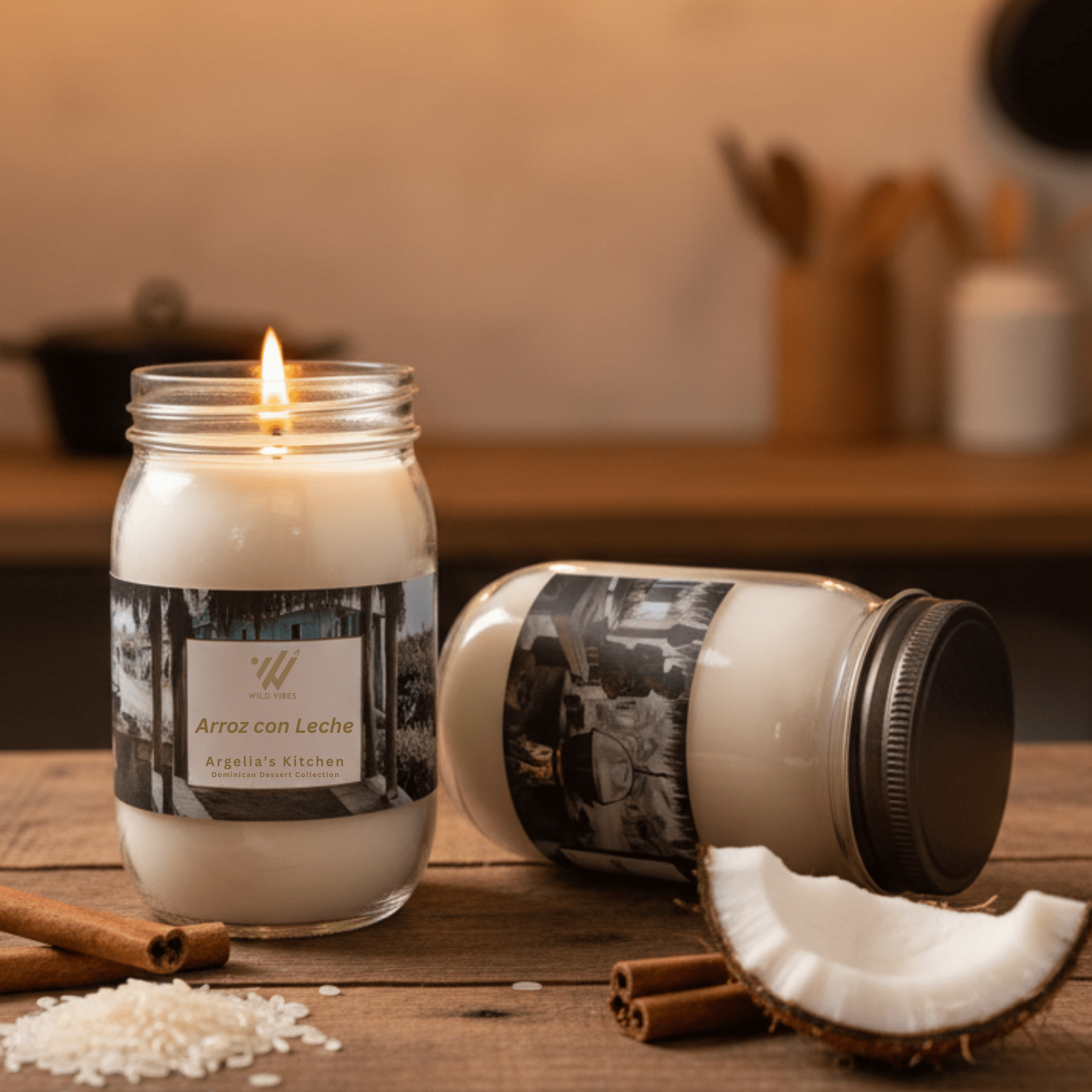 Arroz con Leche Candle | Soy & Coconut | 16 oz - Wild Vibes Home & Body