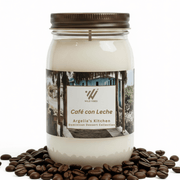 Café con Leche Candle | Soy & Coconut | 16 oz - Wild Vibes Home & Body