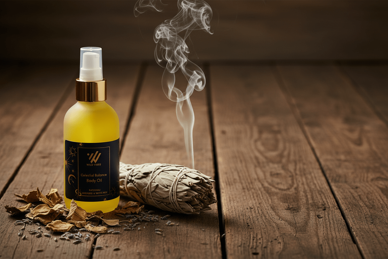 Celestial Balance (Patchouli) Body Oil (4 oz) - Wild Vibes Home & Body