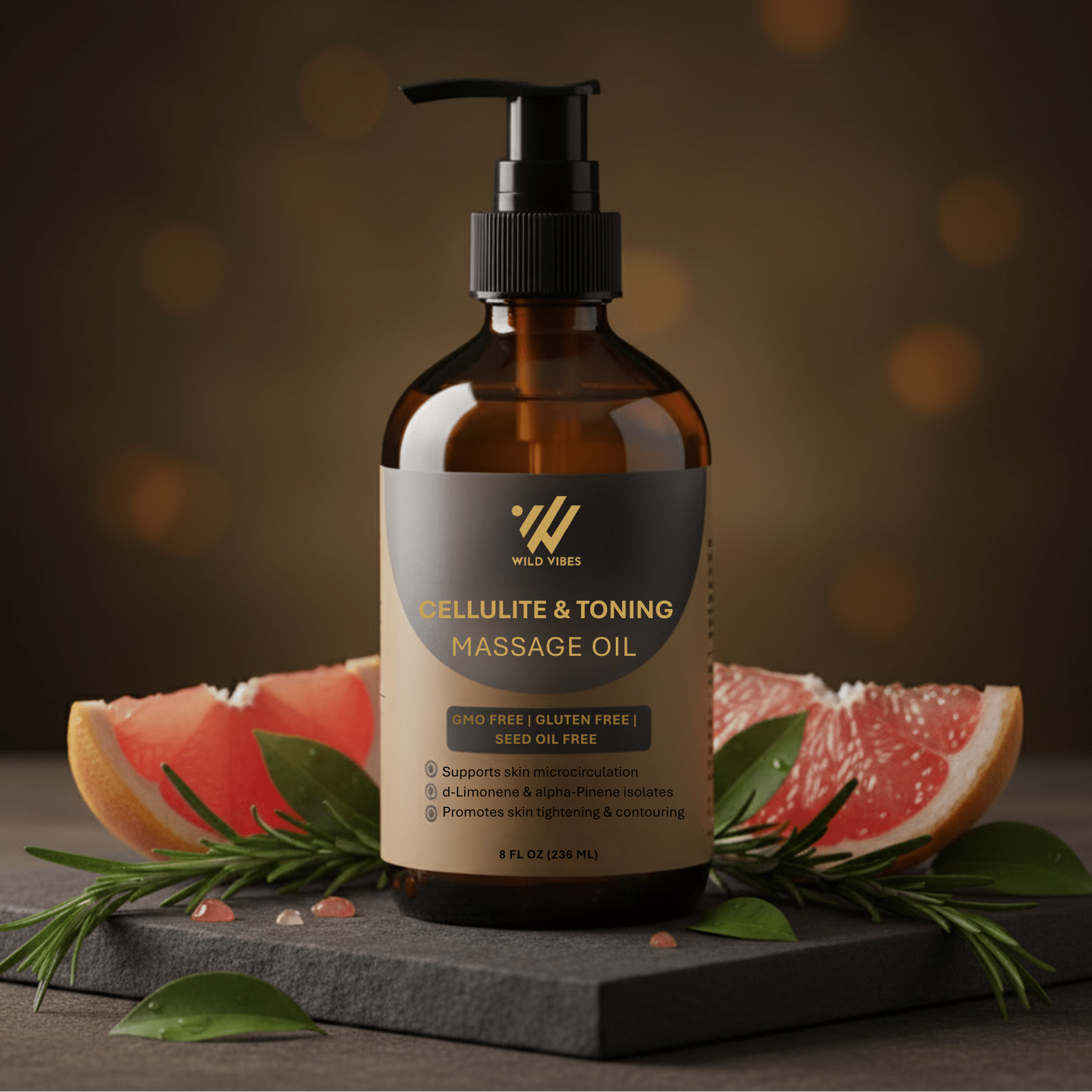 Cellulite & Toning Massage Oil - Wild Vibes Home & Body