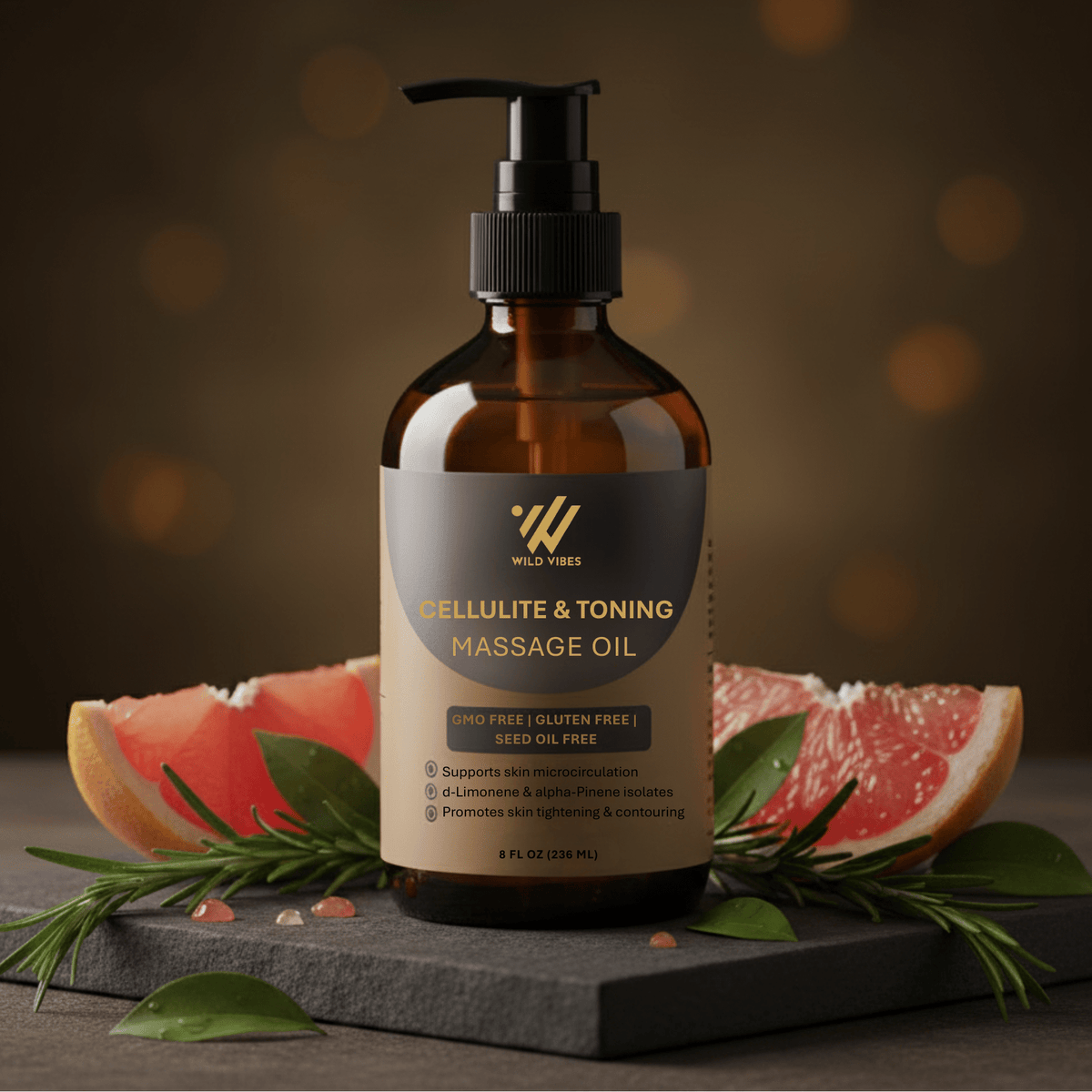 Cellulite & Toning Massage Oil - Wild Vibes Home & Body