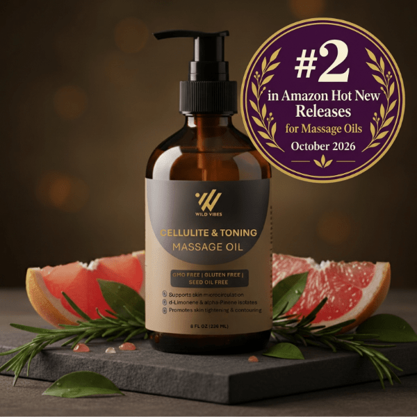 Cellulite & Toning Massage Oil - 8 oz - Wild Vibes Home & Body