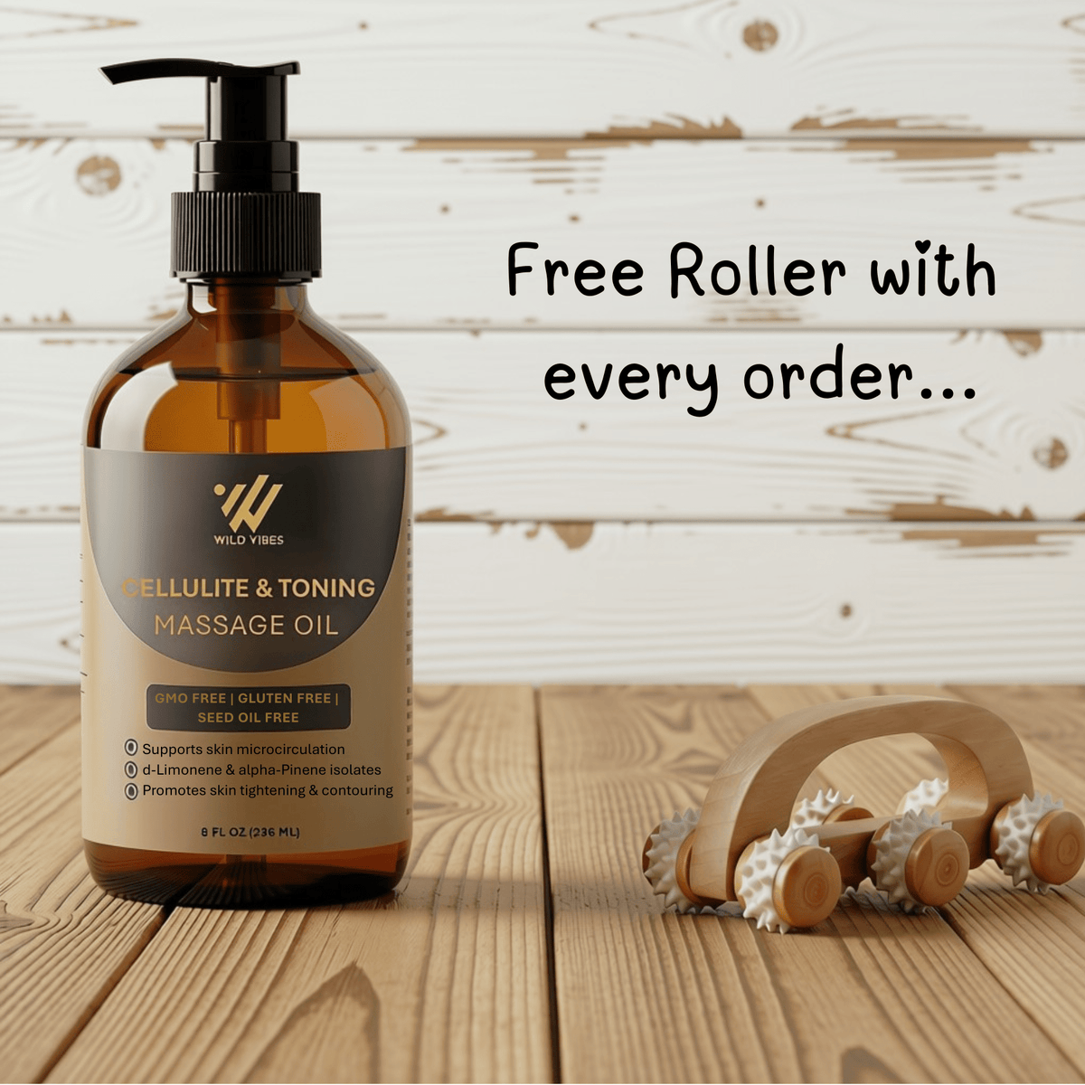 Cellulite & Toning Massage Oil - Wild Vibes Home & Body