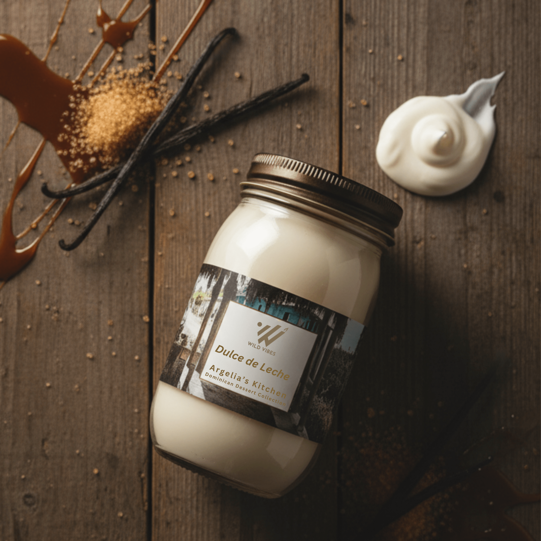 Dulce De Leche Candle | Soy & Coconut | 16 oz - Wild Vibes Home & Body
