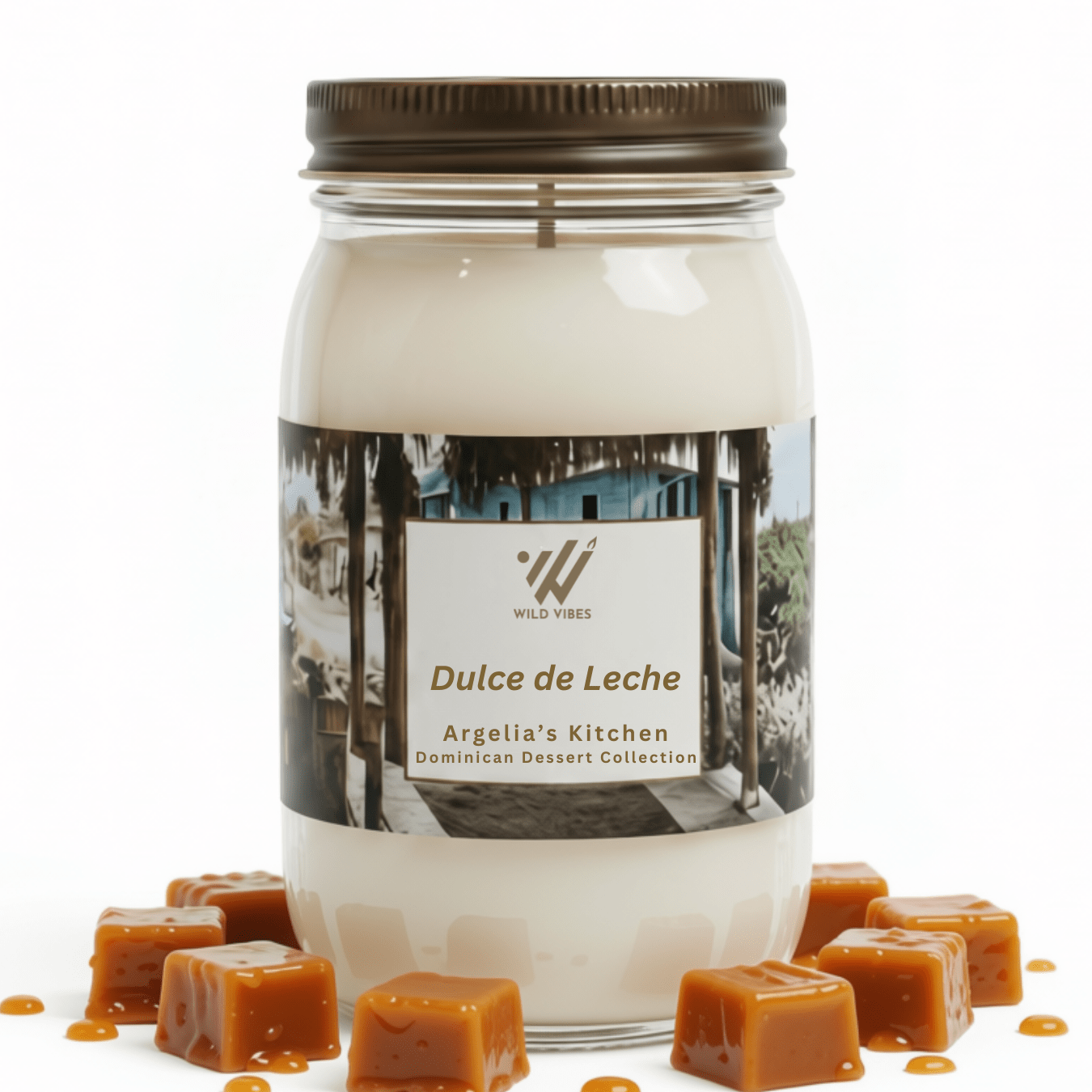 Dulce De Leche Candle | Soy & Coconut | 16 oz - Wild Vibes Home & Body