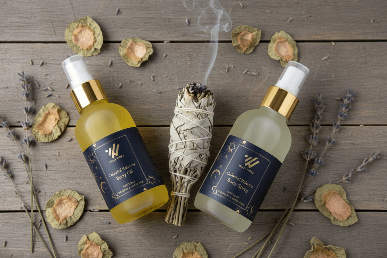 Enchanted Healing (Frankincense) Body Oil + Spray Set - 4 oz - Wild Vibes Home & Body