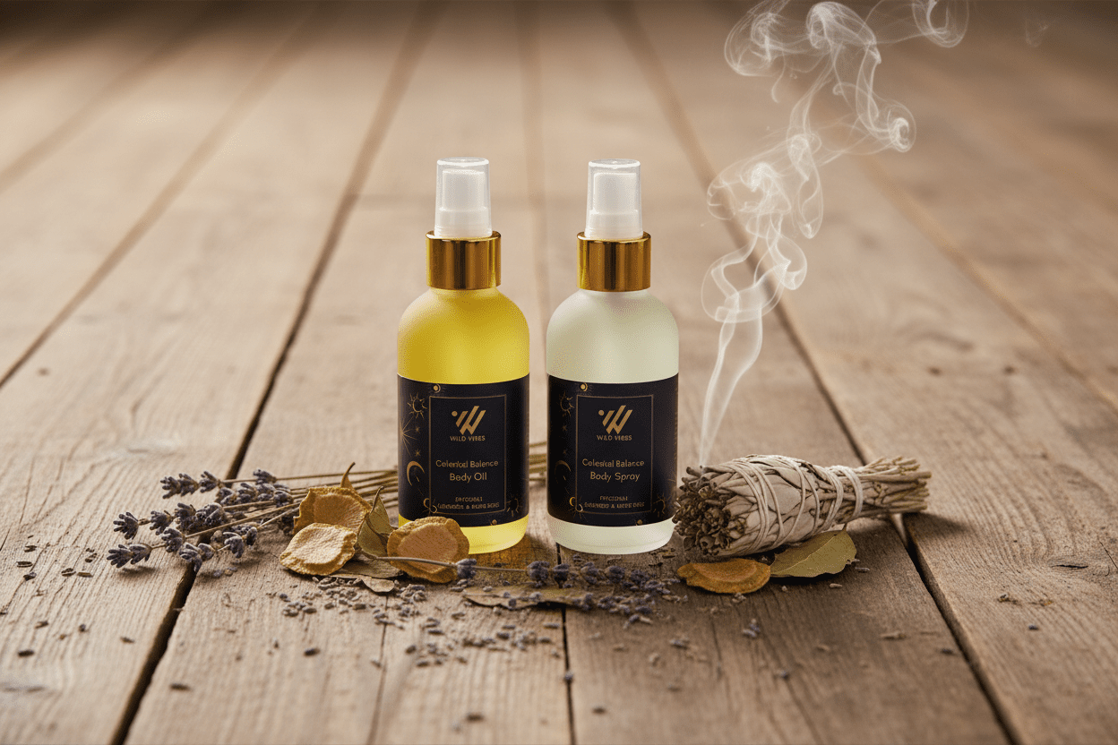 Enchanted Healing (Frankincense) Body Oil + Spray Set - 4 oz - Wild Vibes Home & Body