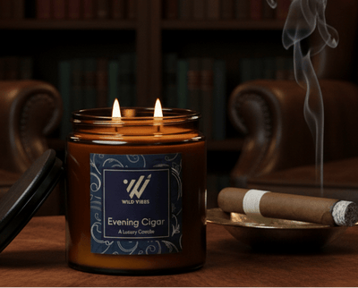 Evening Cigar Natural Candle - 13 oz - Wild Vibes Home & Body