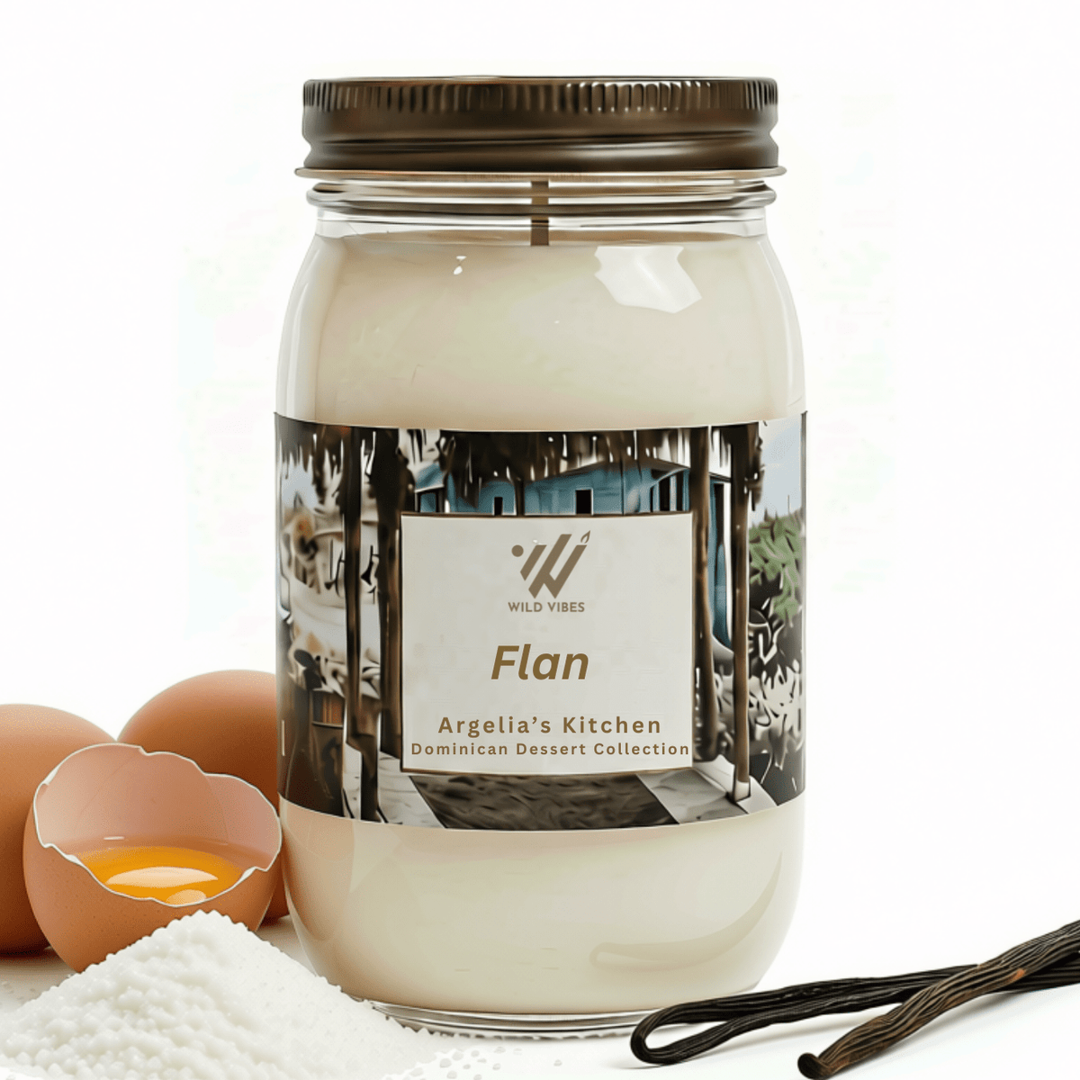 Flan Candle | Soy & Coconut | 16 oz - Wild Vibes Home & Body