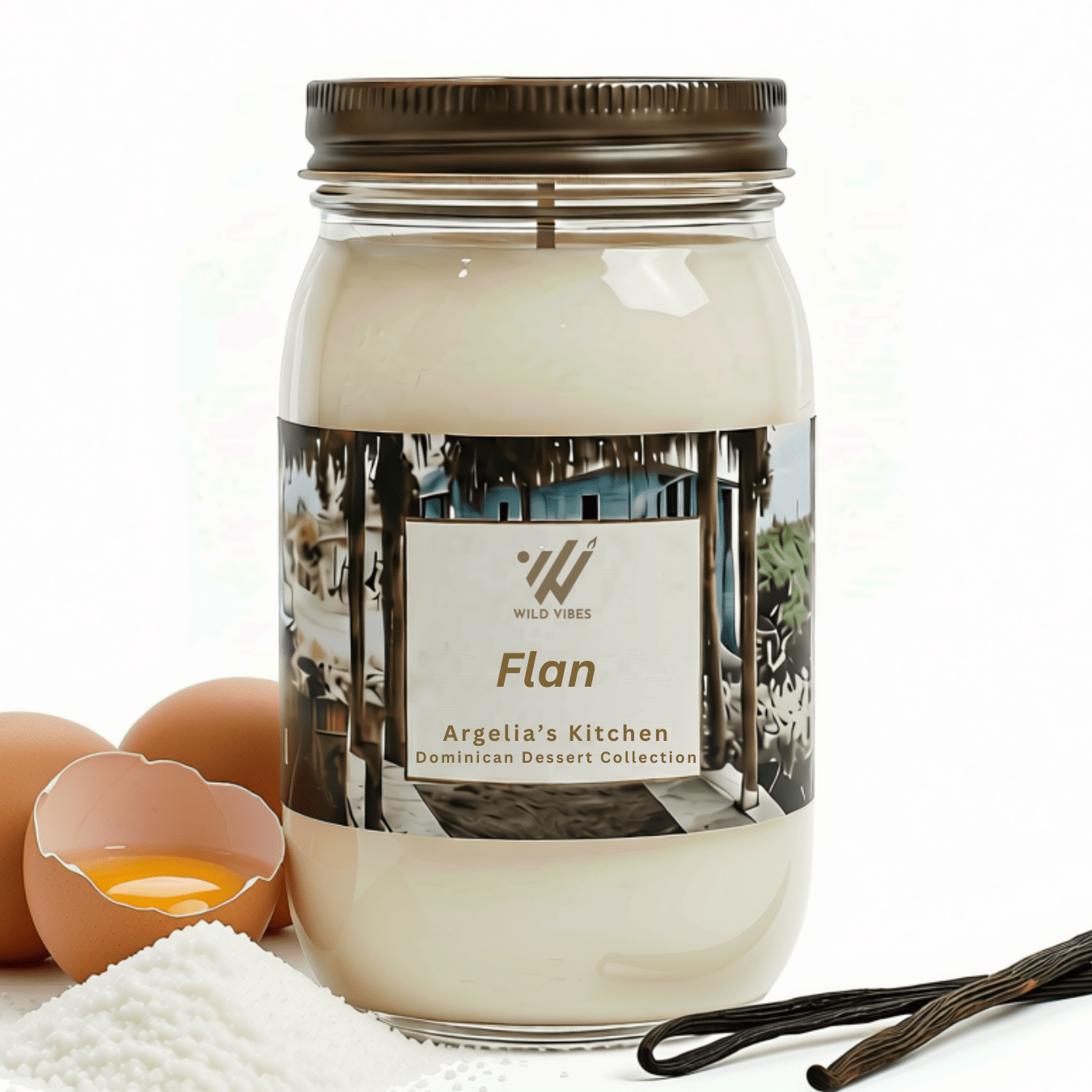 Flan Candle | Soy & Coconut | 16 oz - Wild Vibes Home & Body