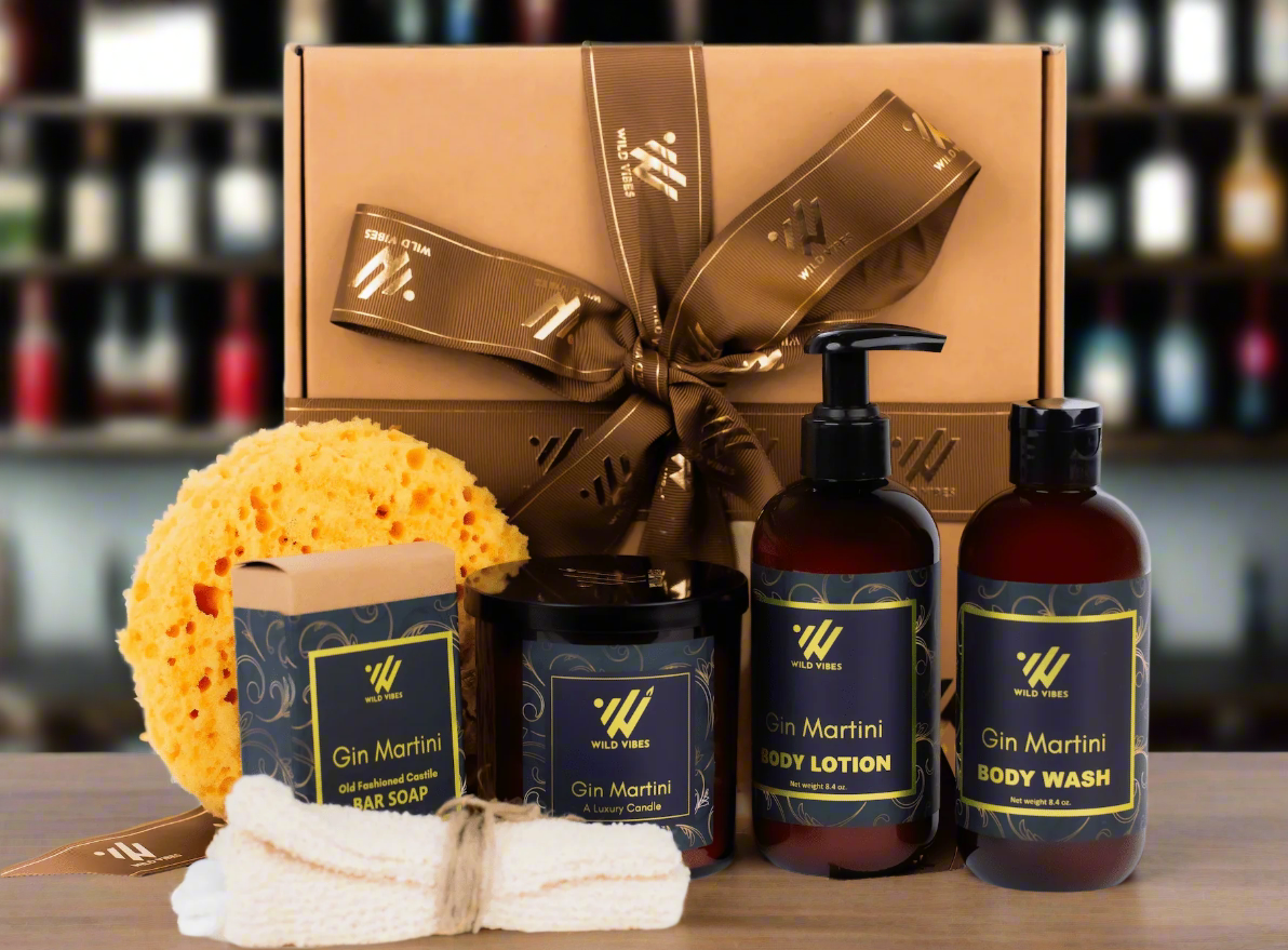 Gin Martini Luxury Gift Box - Wild Vibes Home & Body