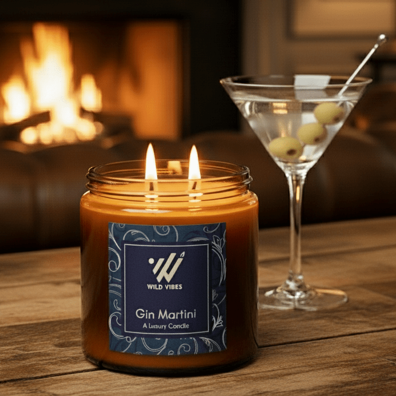 Gin Martini Natural Candle - 13 oz - Wild Vibes Home & Body