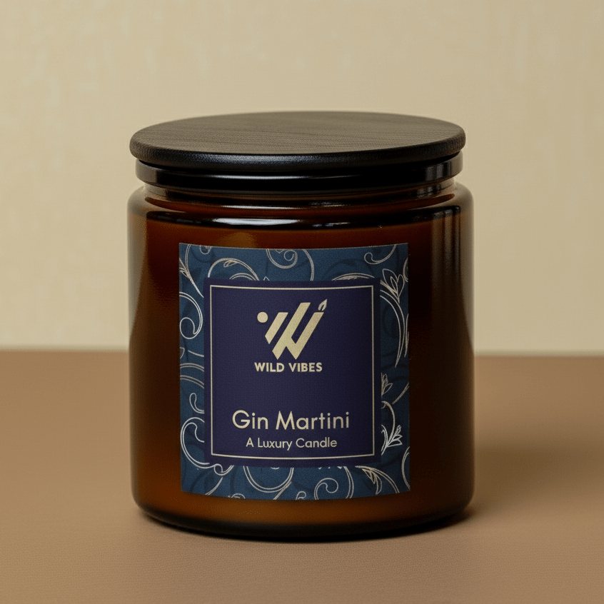 Gin Martini Natural Candle - 13 oz - Wild Vibes Home & Body