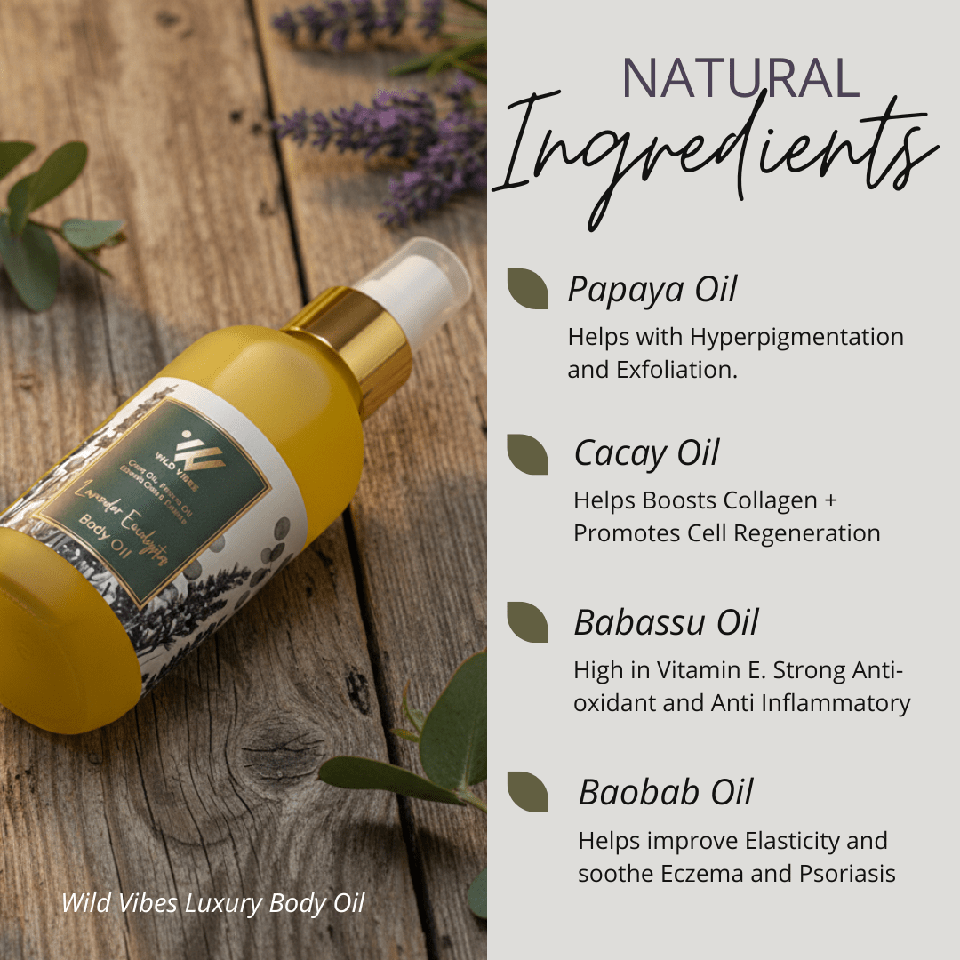 Lavender Eucalyptus Body Oil - Wild Vibes Home & Body
