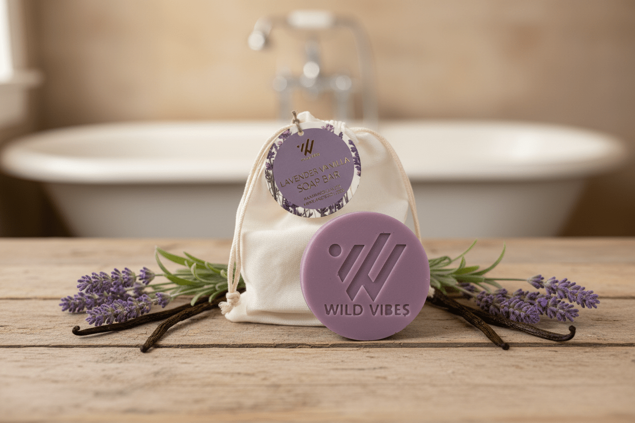 Lavender Vanilla Aromatherapy Soap Bar - Wild Vibes Home & Body