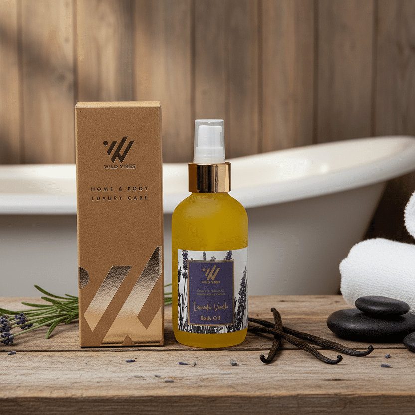 Lavender Vanilla Body Oil - Wild Vibes Home & Body