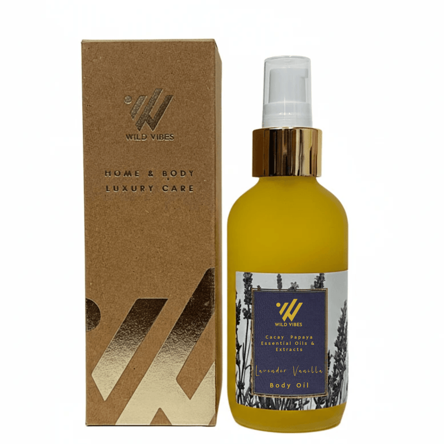 Lavender Vanilla Body Oil (4 oz) - Wild Vibes Home & Body