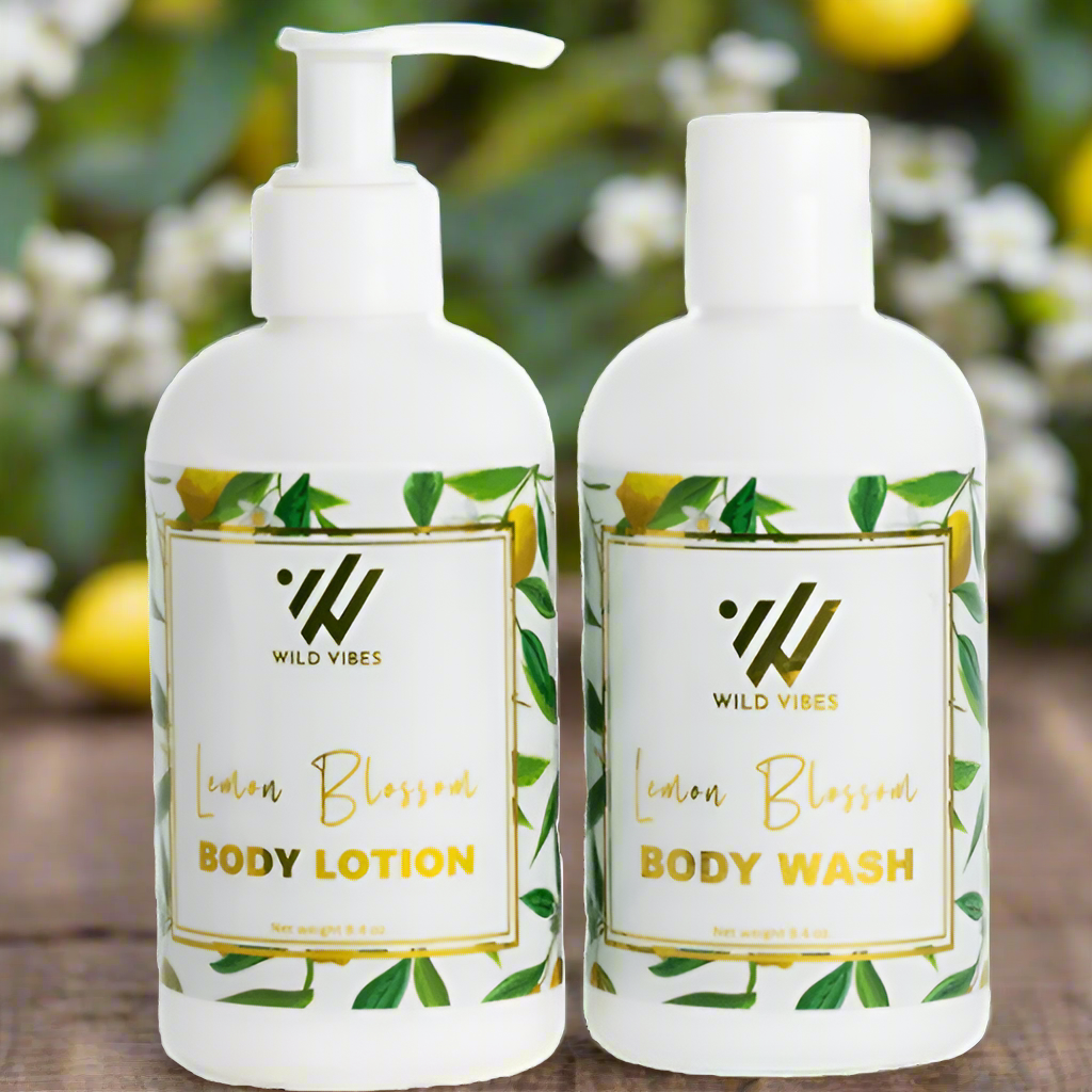 Lemon Blossom Body Lotion and Body Wash Bundle - Wild Vibes Home & Body