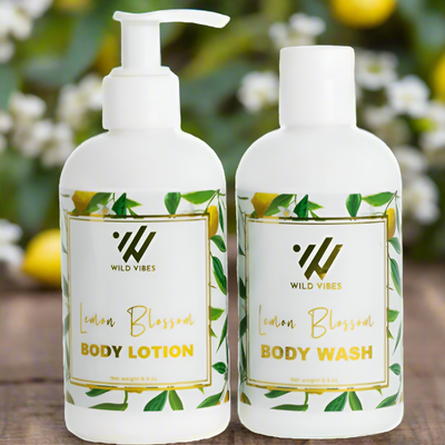 Lemon Blossom Body Lotion and Body Wash Bundle - Wild Vibes Home & Body