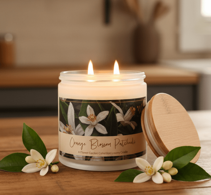 Orange Blossom Patchouli Aromatherapy Candle - 9 oz - Wild Vibes Home & Body