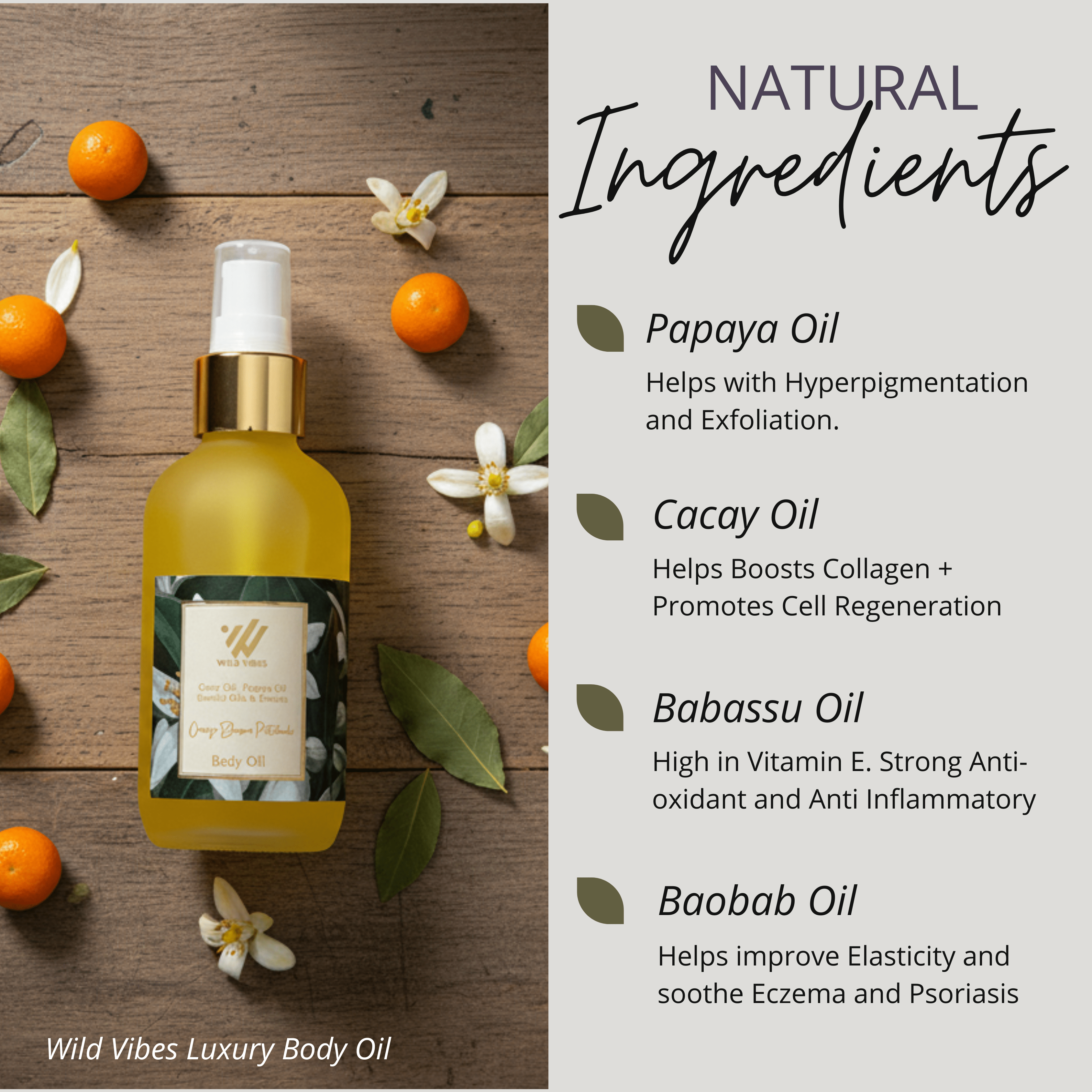 Orange Blossom Patchouli Body Oil (4 oz) - Wild Vibes Home & Body