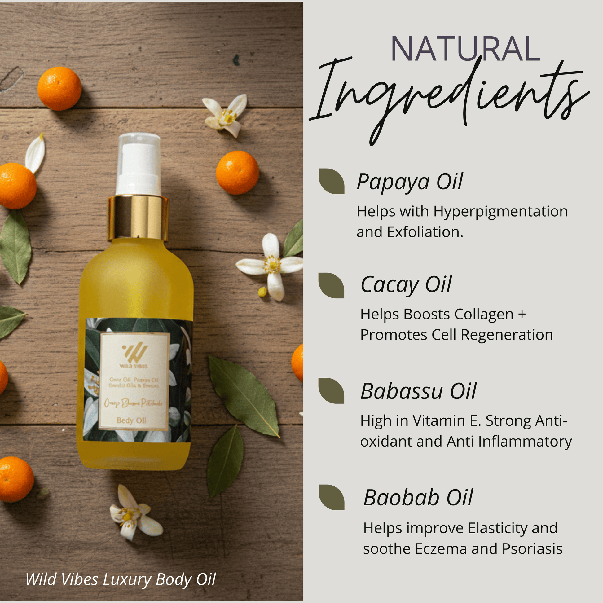Orange Blossom Patchouli Body Oil (4 oz) - Wild Vibes Home & Body