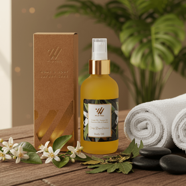Orange Blossom Patchouli Body Oil - Wild Vibes Home & Body