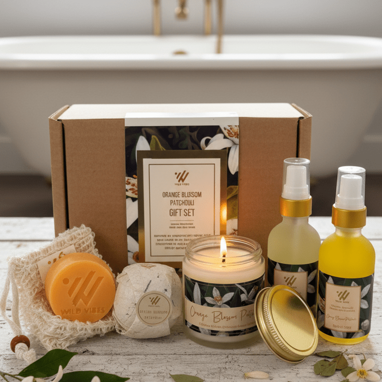Orange Blossom Patchouli Gift Box - Wild Vibes Home & Body