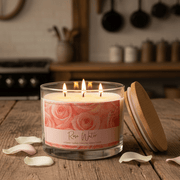 Rose Water Aromatherapy Candle - 3 wick - Wild Vibes Home & Body