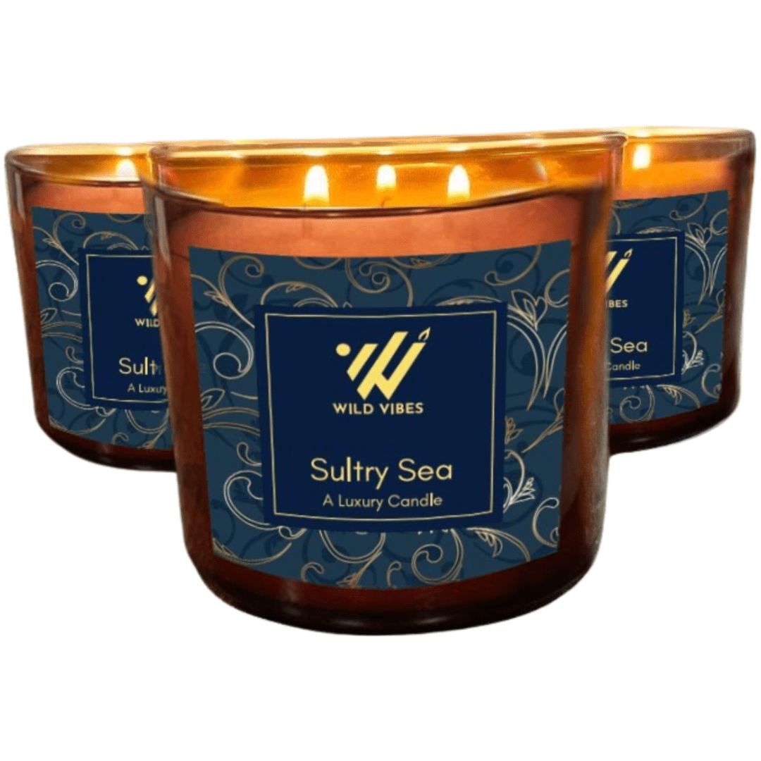 Sultry Sea Triple Wick Soy Coconut Candle - 16 oz. - Wild Vibes Home & Body