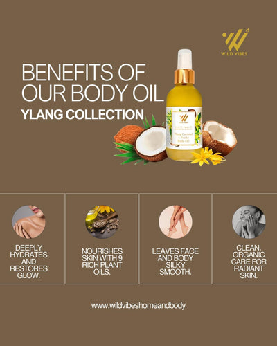 Wild Vibes Ylang Ylang Body Oil Collection - Wild Vibes Home & Body