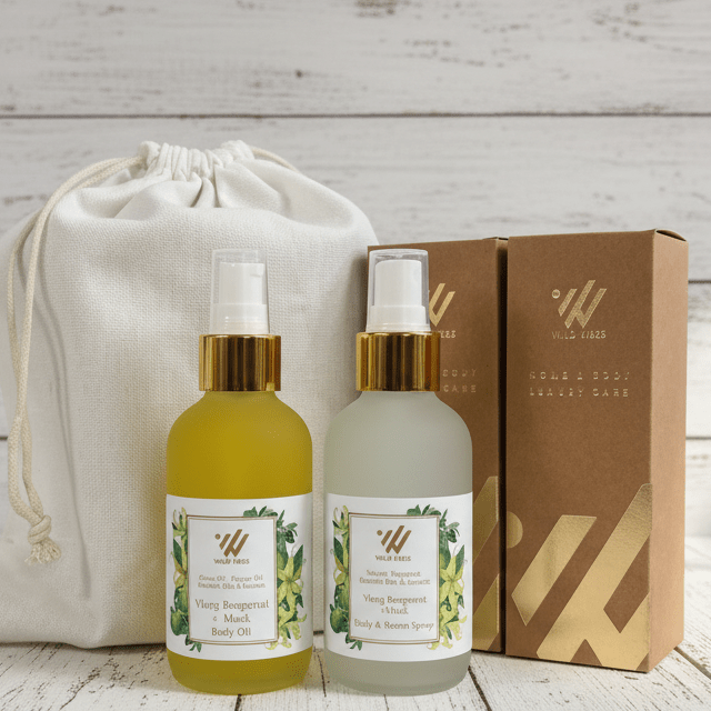 Ylang Bergamot Musk Body Oil & Spray Set - 4 oz - Wild Vibes Home & Body