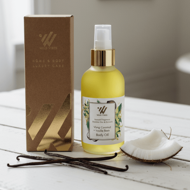 Ylang Coconut + Vanilla Body Oil - Wild Vibes Home & Body