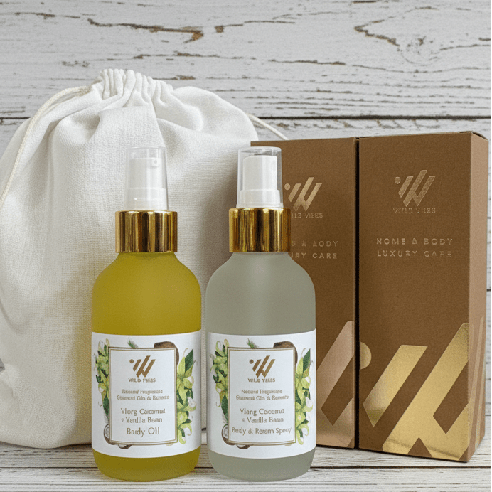 Ylang Coconut + Vanilla Body Oil & Spray Set - 4 oz - Wild Vibes Home & Body