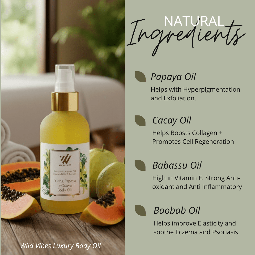 Ylang Papaya + Guava Body Oil - Wild Vibes Home & Body