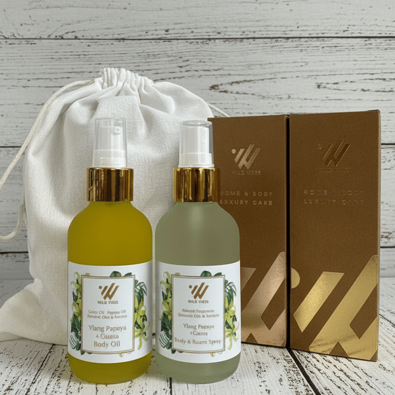 Ylang Papaya + Guava Body Oil & Spray Set - 4 oz - Wild Vibes Home & Body