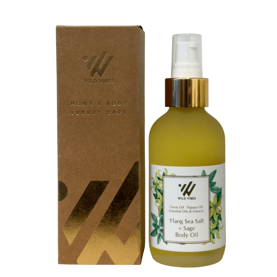 Ylang Sea Salt + Sage Body Oil - Wild Vibes Home & Body