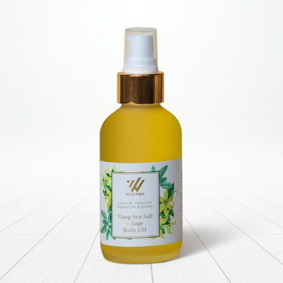 Ylang Sea Salt + Sage Body Oil - Wild Vibes Home & Body