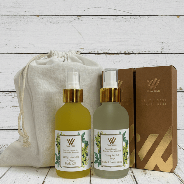 Ylang Sea Salt + Sage Body Oil & Spray Set - 4 oz - Wild Vibes Home & Body
